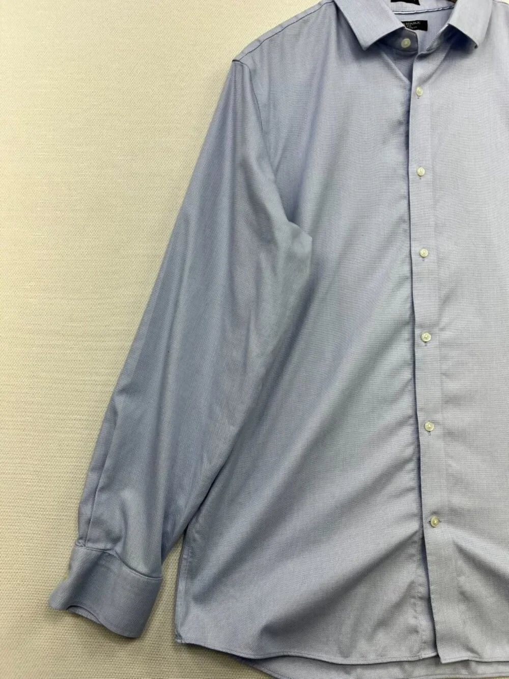 Banana Republic Men Grant Fit Button Up Dress Shirt Long Sleeve Sz XL Light Blue